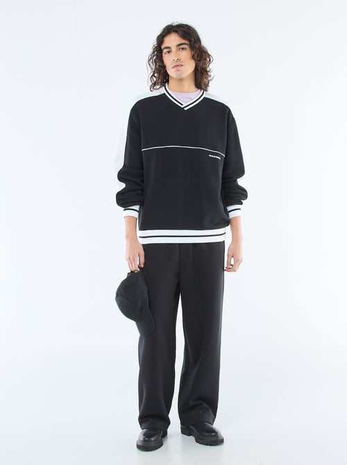 Sweat col V en french terry - Kiabi