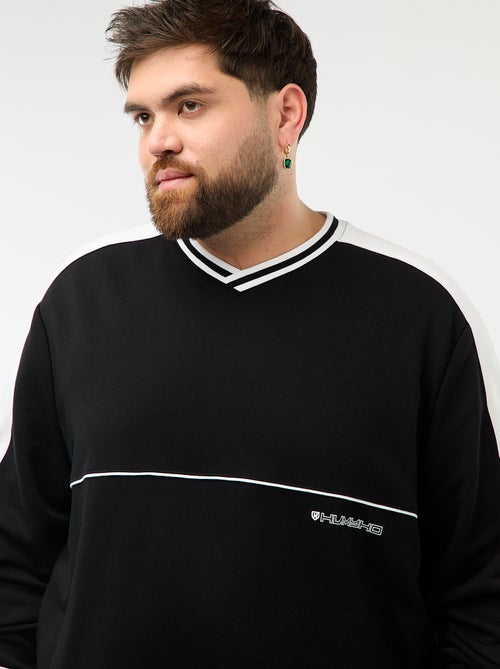 Sweat col V en French Terry - Kiabi