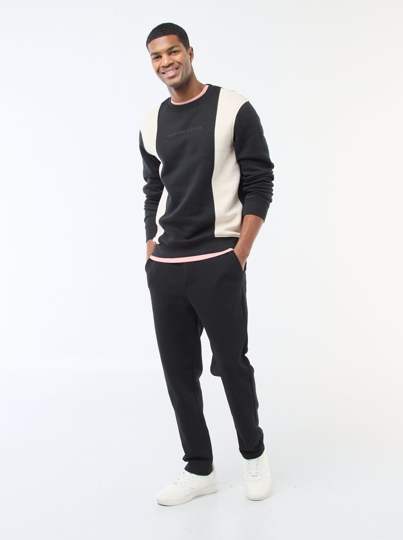 Sweat colorblock esprit sportswear Noir/beige - Kiabi