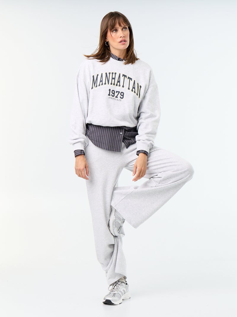 Sweat crop top Gris - Kiabi