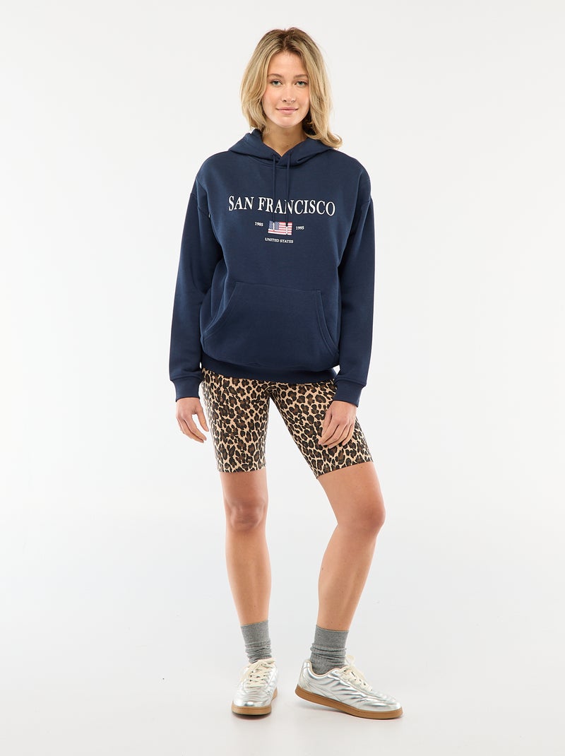 Sweat d'allaitement à capuche Bleu marine - Kiabi