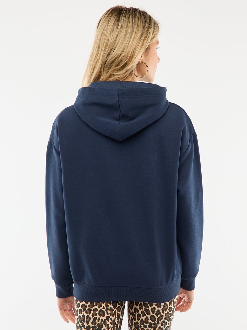 Sweat d'allaitement à capuche Bleu marine - Kiabi