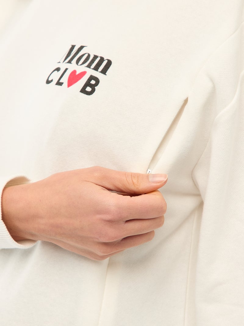 Sweat d'allaitement Beige - Kiabi