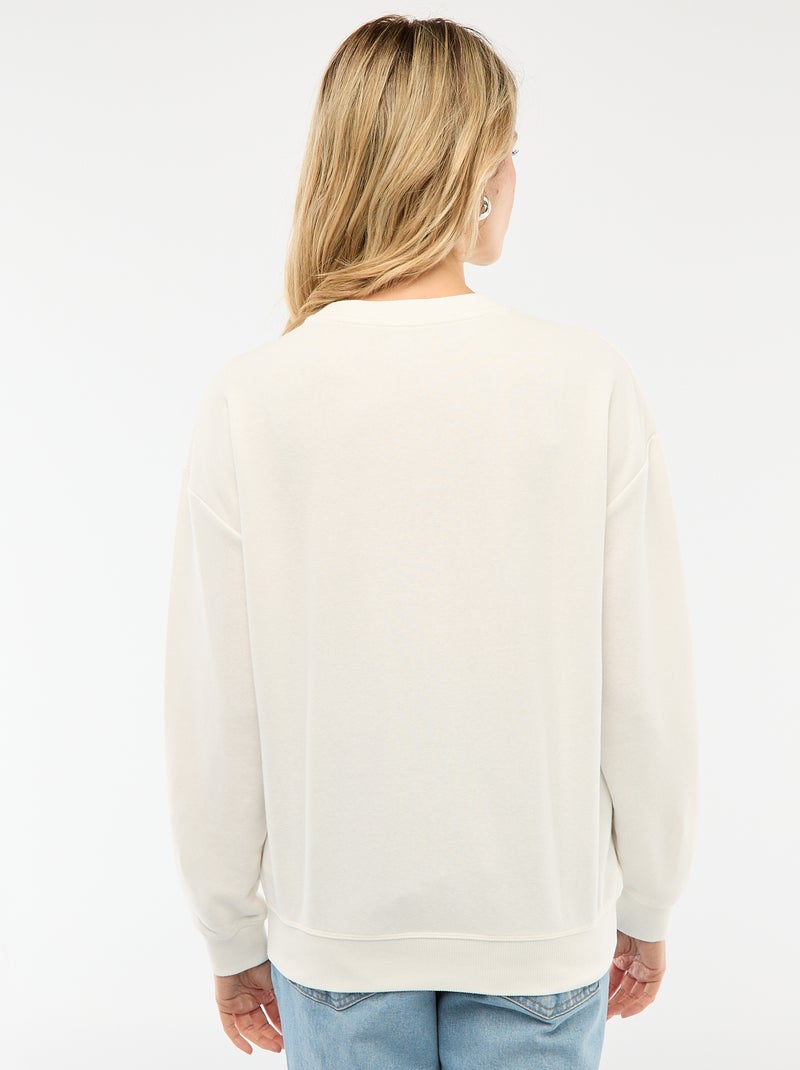 Sweat d'allaitement en molleton Blanc - Kiabi