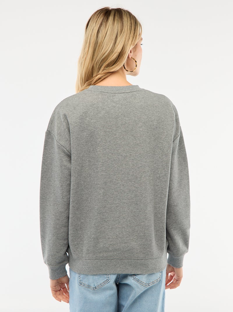 Sweat d'allaitement en molleton Gris - Kiabi