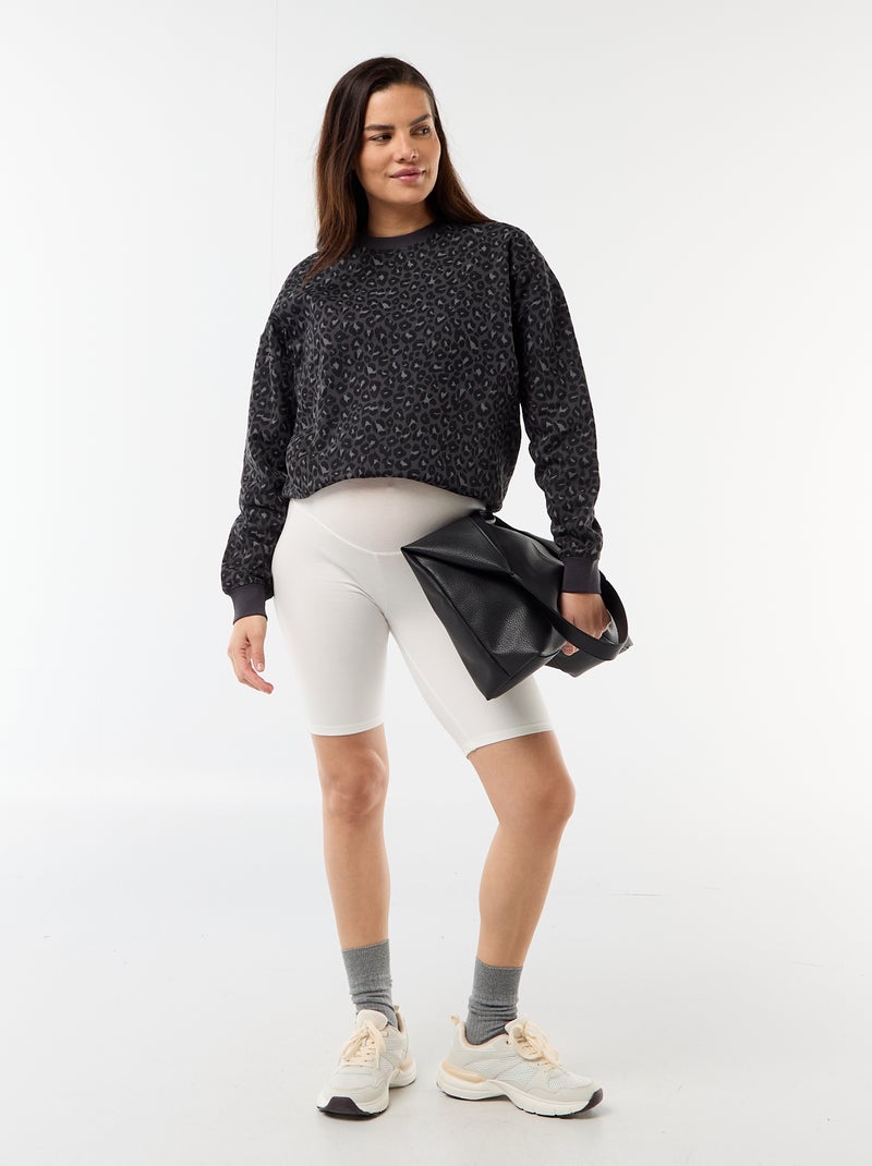 Sweat d'allaitement imprimé Gris - Kiabi