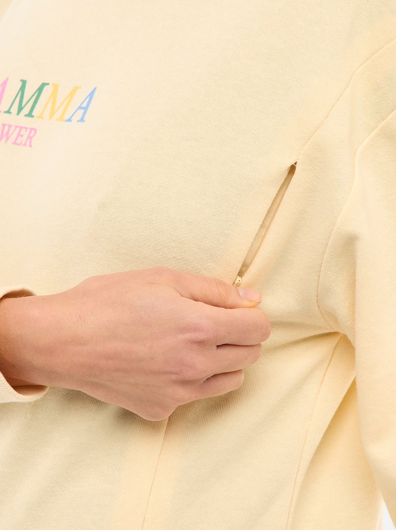 Sweat d'allaitement Jaune - Kiabi