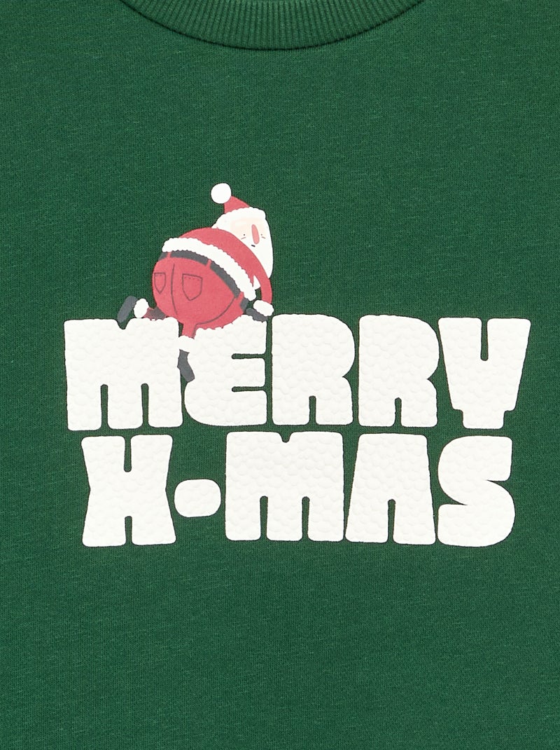 Sweat de Noël avec animation Vert - Kiabi