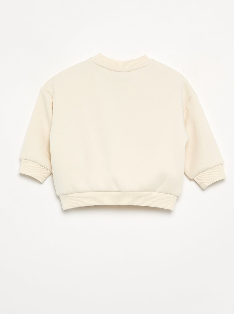 Sweat 'Disney' à col rond Beige - Kiabi