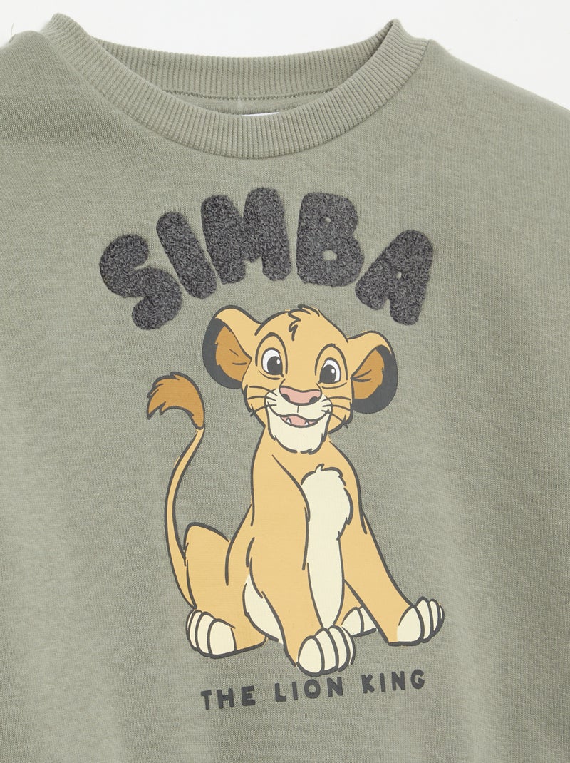 Sweat 'Disney' à col rond Kaki - Kiabi