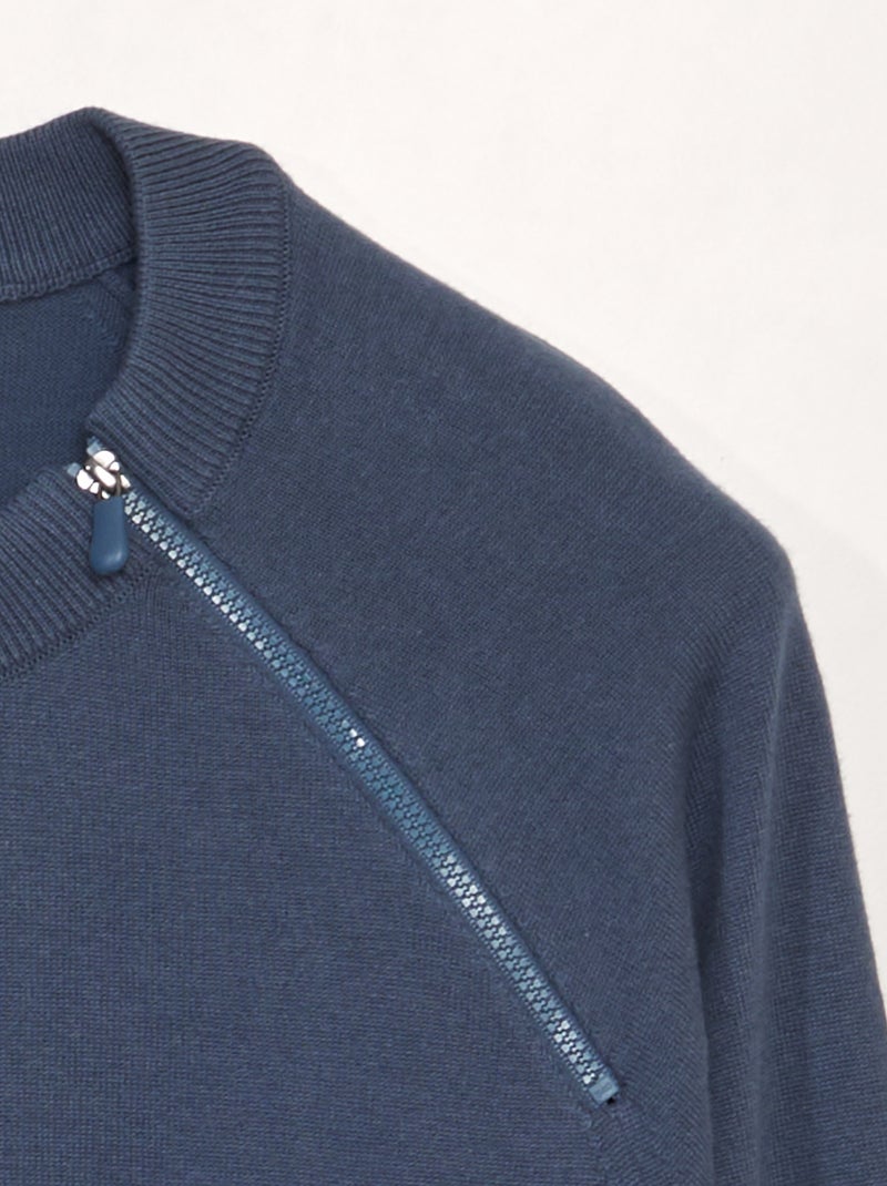 Sweat en maille - collection facile à enfiler Bleu - Kiabi