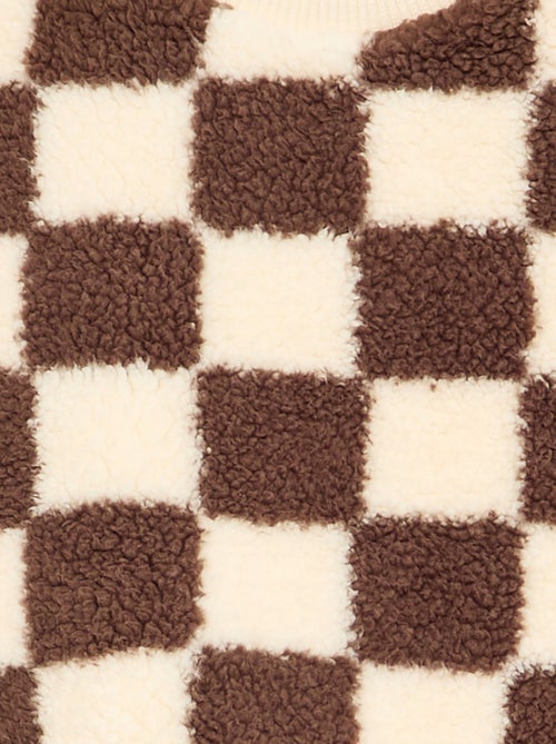 Sweat en matière effet moutonné - Kiabi