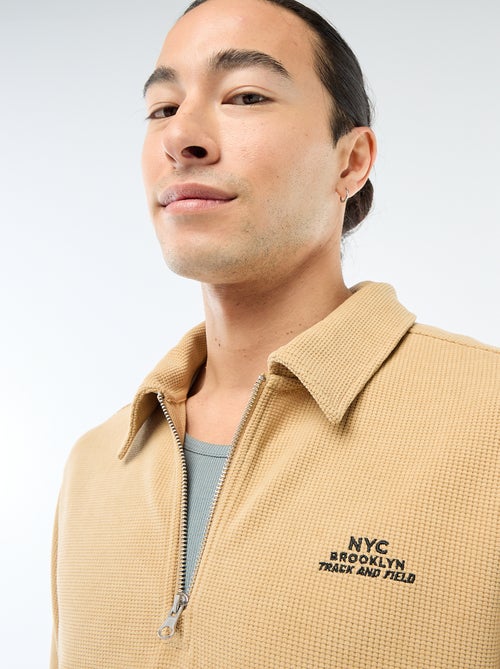 Sweat en matière gaufrée - Kiabi