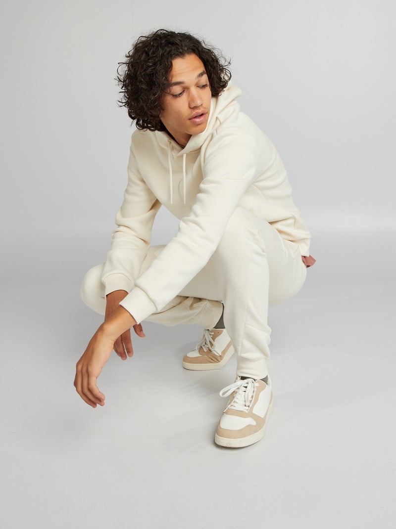 Sweat en molleton à capuche Blanc cassé - Kiabi