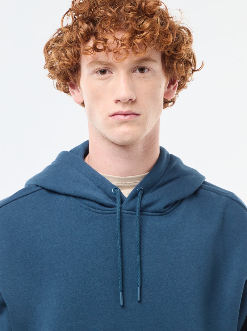 Sweat en molleton à capuche Bleu - Kiabi