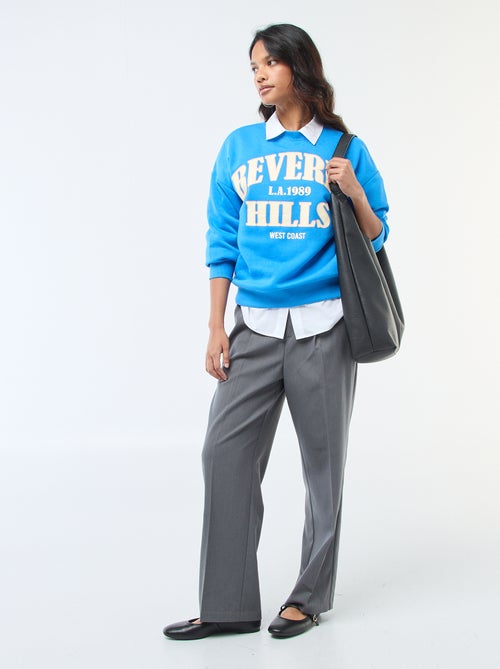 Sweat en molleton à message - Kiabi