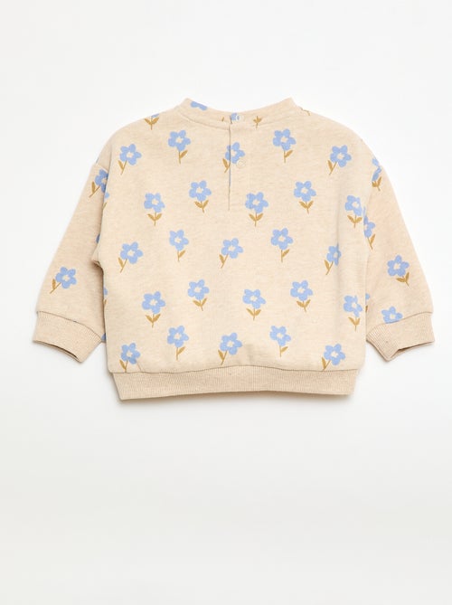 Sweat en molleton à motif - Kiabi
