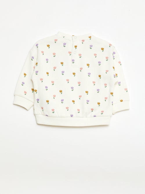 Sweat en molleton à motif - Kiabi