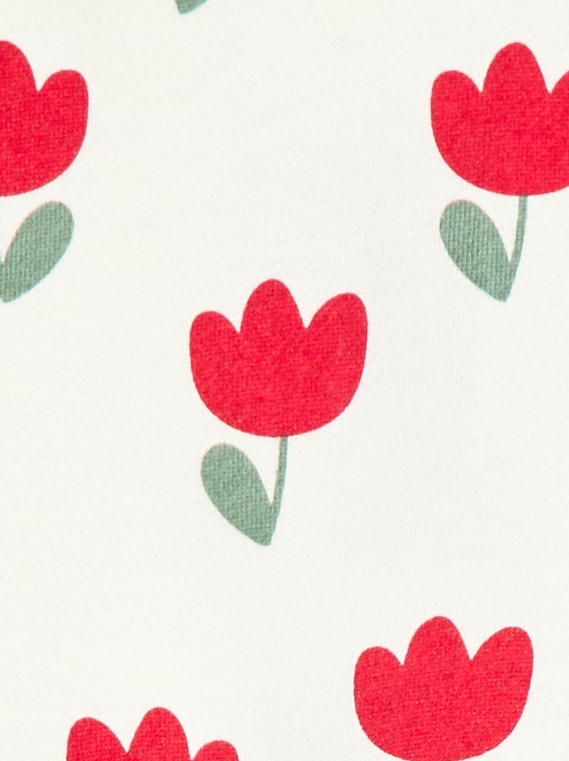 Sweat en molleton à motif Blanc - Kiabi