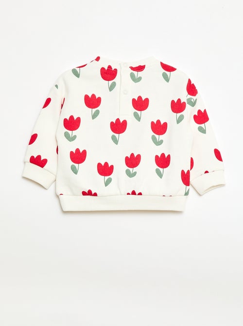 Sweat en molleton à motif - Kiabi