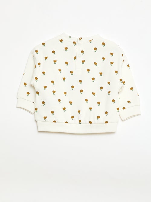 Sweat en molleton à motif - Kiabi
