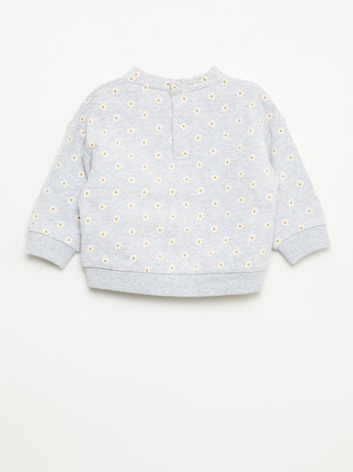 Sweat en molleton à motif - Kiabi