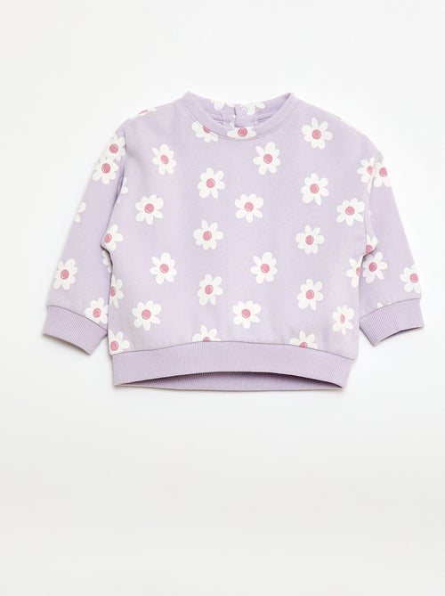 Sweat en molleton à motif - Kiabi