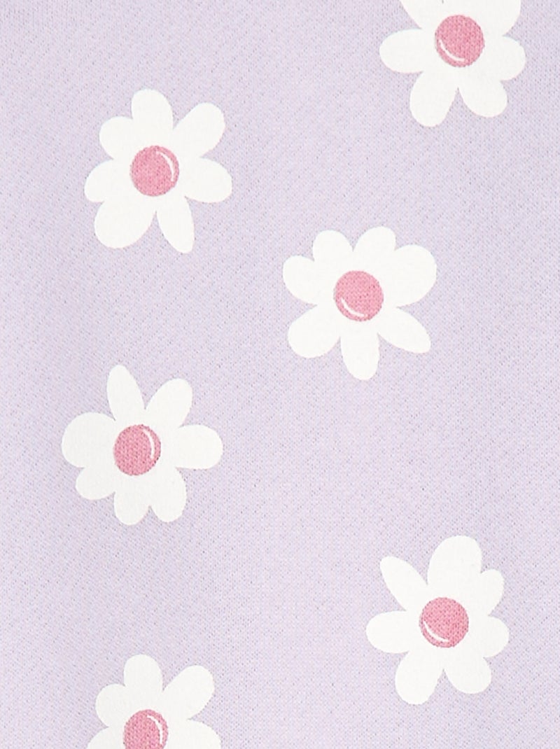 Sweat en molleton à motif Violet - Kiabi