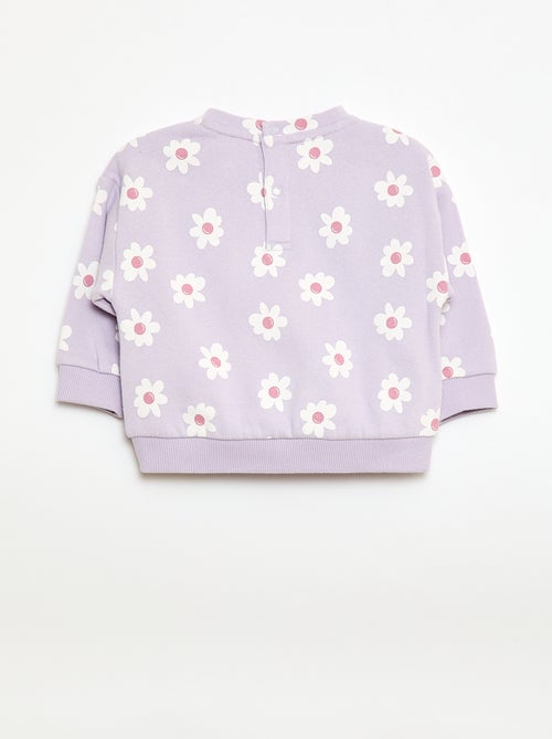 Sweat en molleton à motif - Kiabi