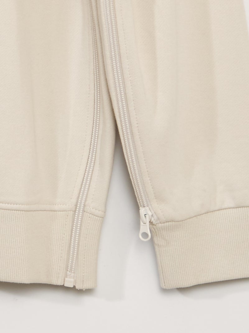 Sweat en molleton avec imprimé - collection facile à enfiler Beige - Kiabi