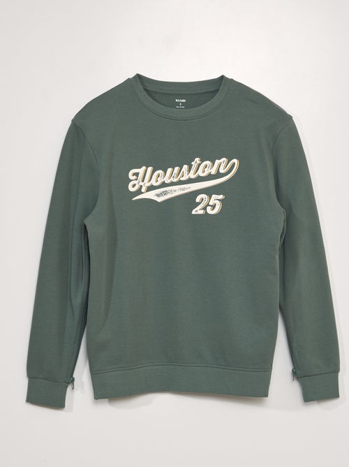 Sweat en molleton avec imprimé - collection facile à enfiler - Kiabi