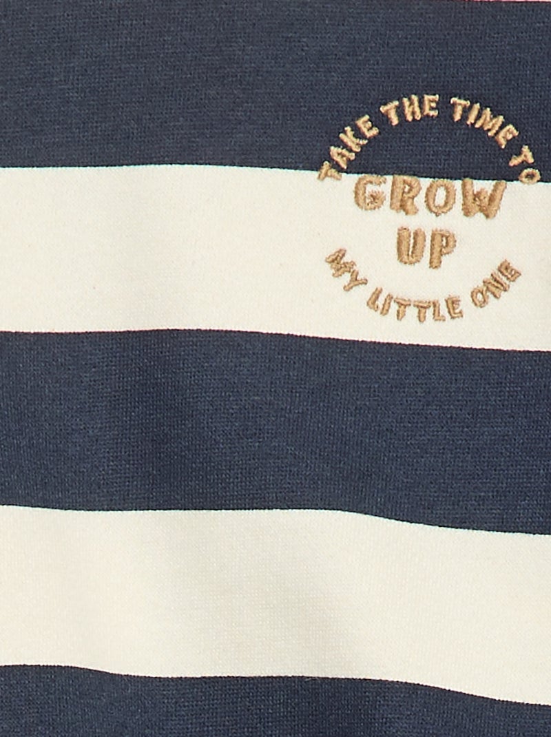 Sweat en molleton brodé Bleu marine - Kiabi