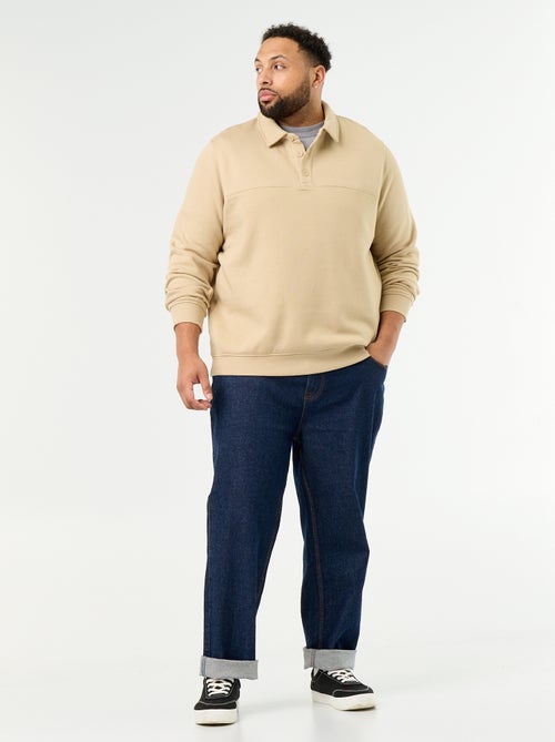 Sweat en molleton col polo - Kiabi Sweat en molleton col polo - Kiabi