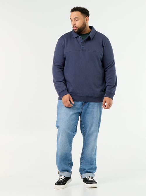 Sweat en molleton col polo - Kiabi Sweat en molleton col polo - Kiabi