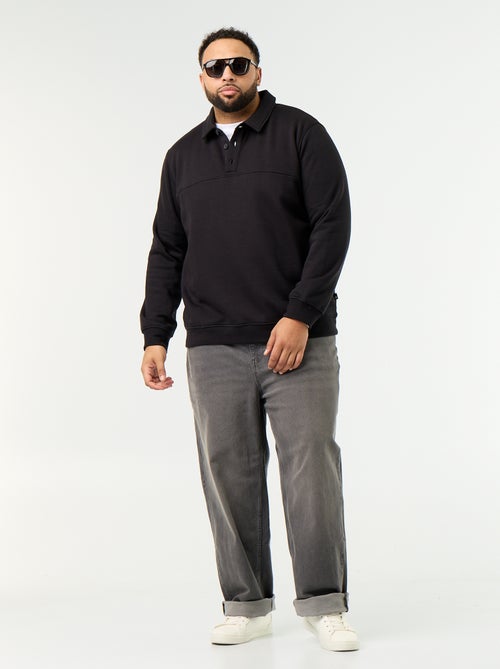 Sweat en molleton col polo - Kiabi Sweat en molleton col polo - Kiabi