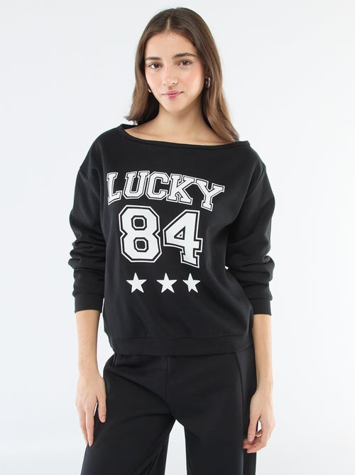 Sweat en molleton esprit sportif - Kiabi