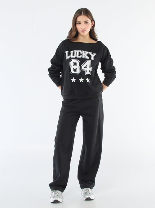 Sweat en molleton esprit sportif - Kiabi