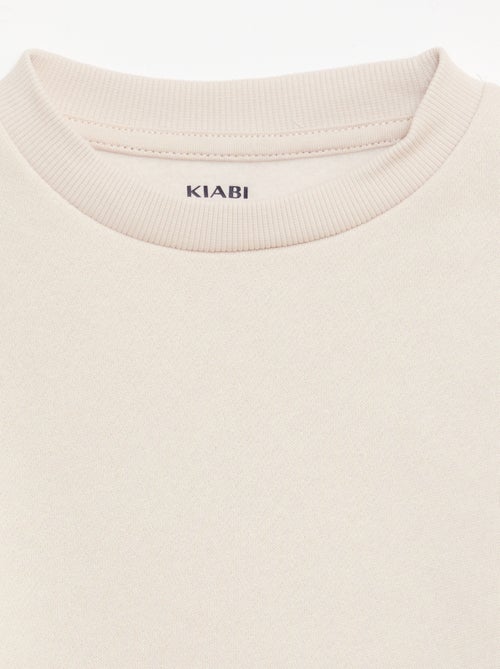 Sweat en molleton gratté uni - Kiabi