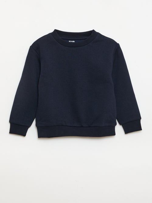 Sweat en molleton gratté uni - Kiabi