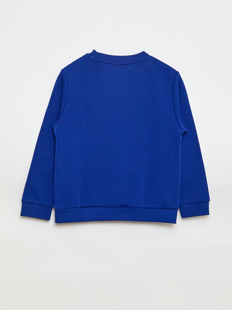 Sweat en molleton gratté uni Bleu - Kiabi