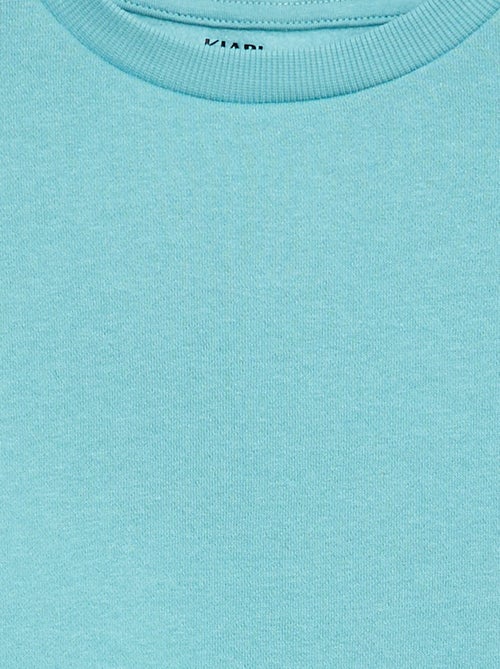 Sweat en molleton gratté uni - Kiabi