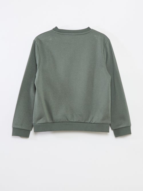 Sweat en molleton gratté uni - Kiabi