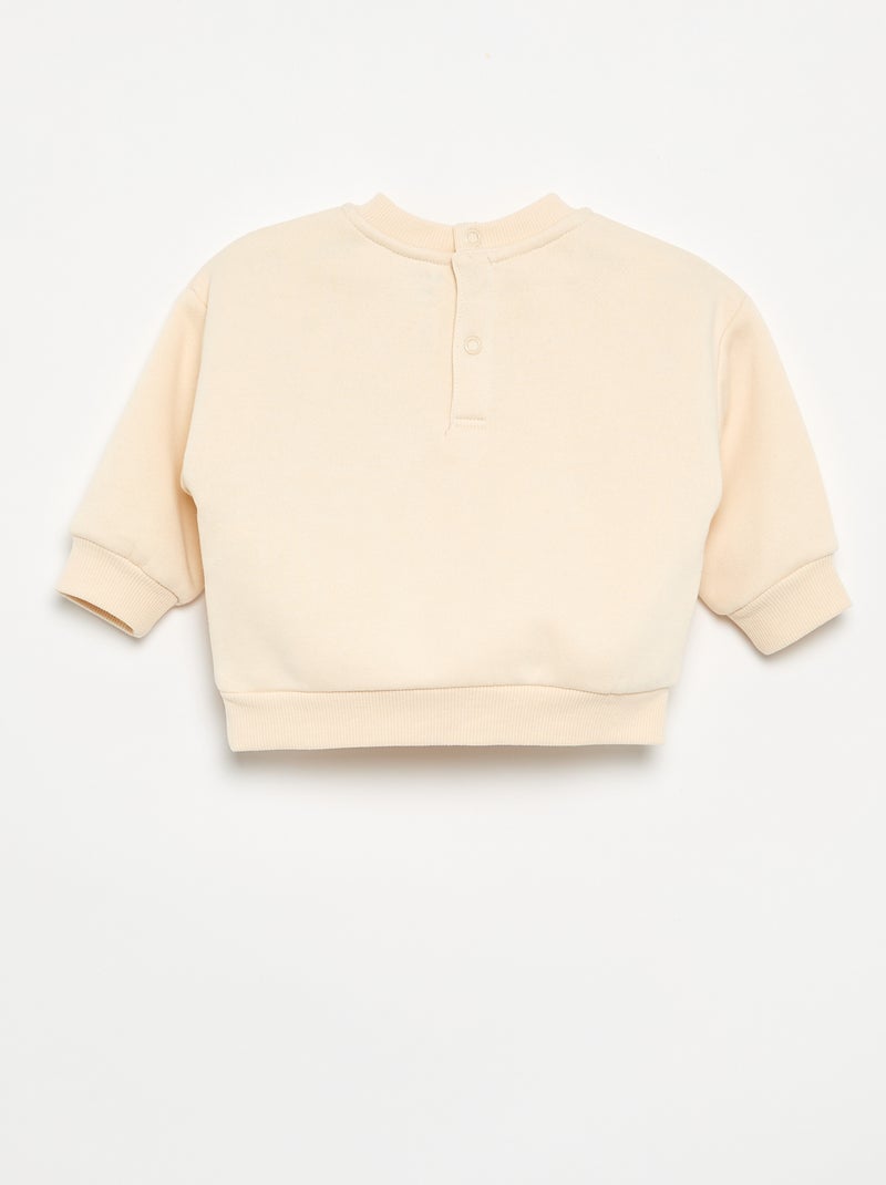 Sweat en molleton imprimé Blanc - Kiabi