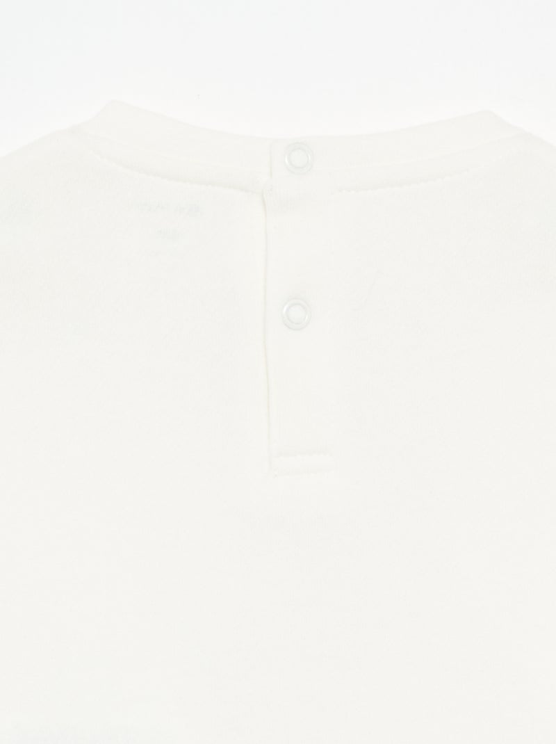 Sweat en molleton imprimé Blanc - Kiabi
