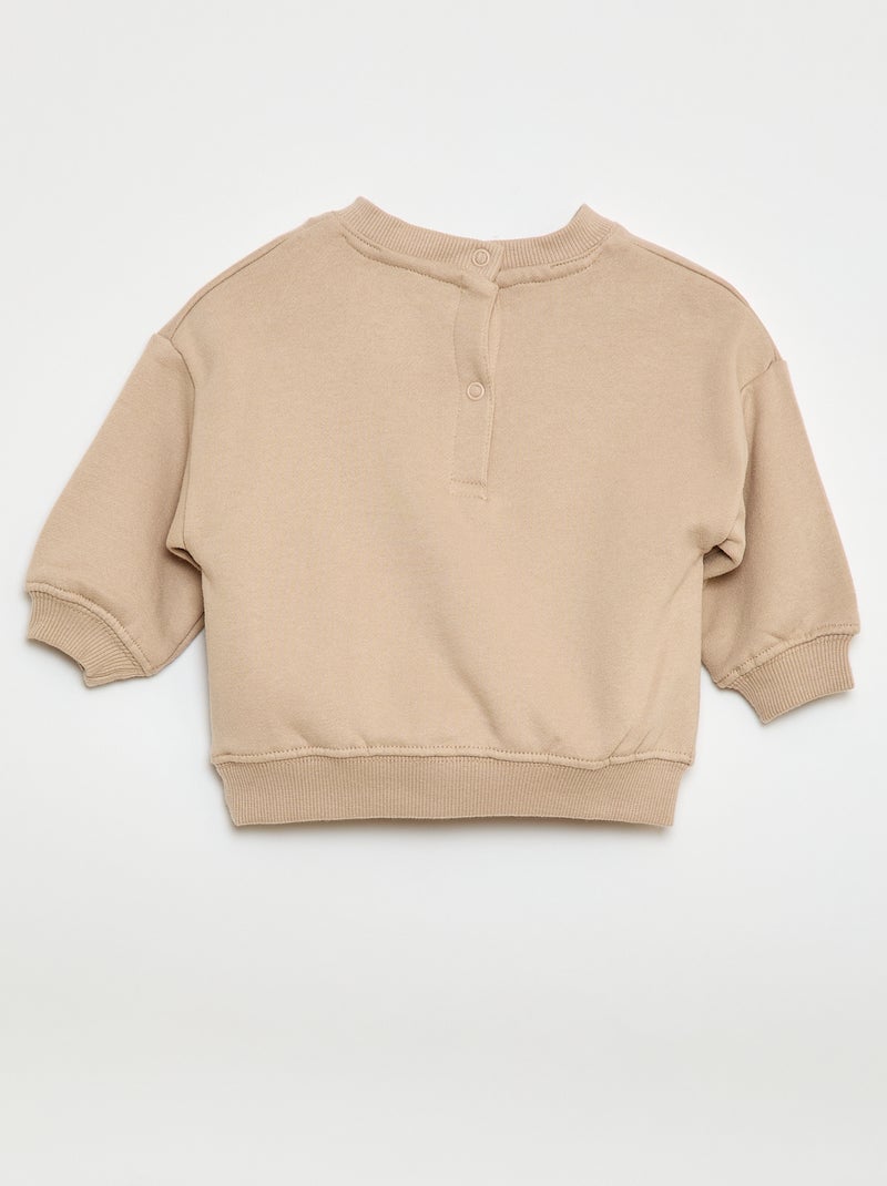 Sweat en molleton imprimé 'Simba' Beige - Kiabi