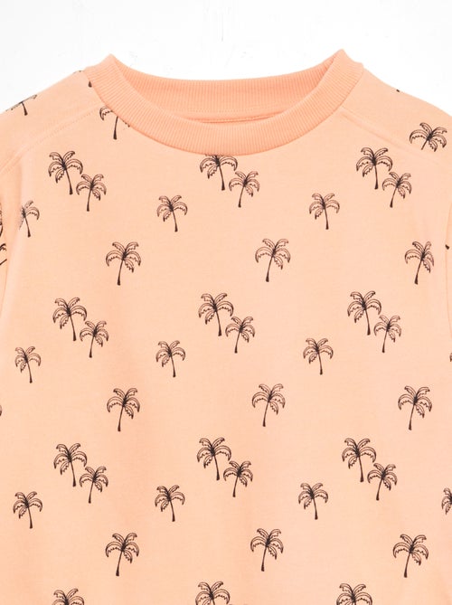 Sweat en molleton léger à motif - Kiabi