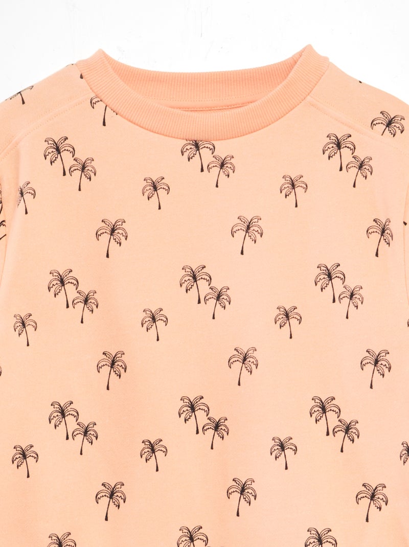 Sweat en molleton léger à motif Orange - Kiabi