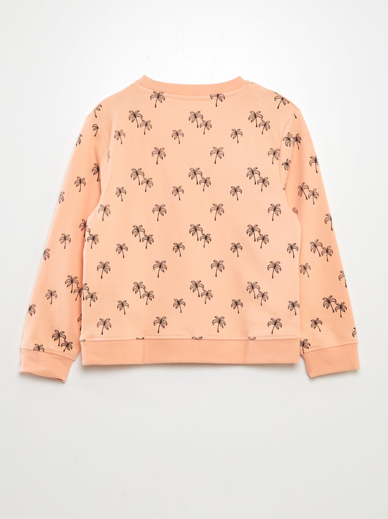 Sweat en molleton léger à motif Orange - Kiabi