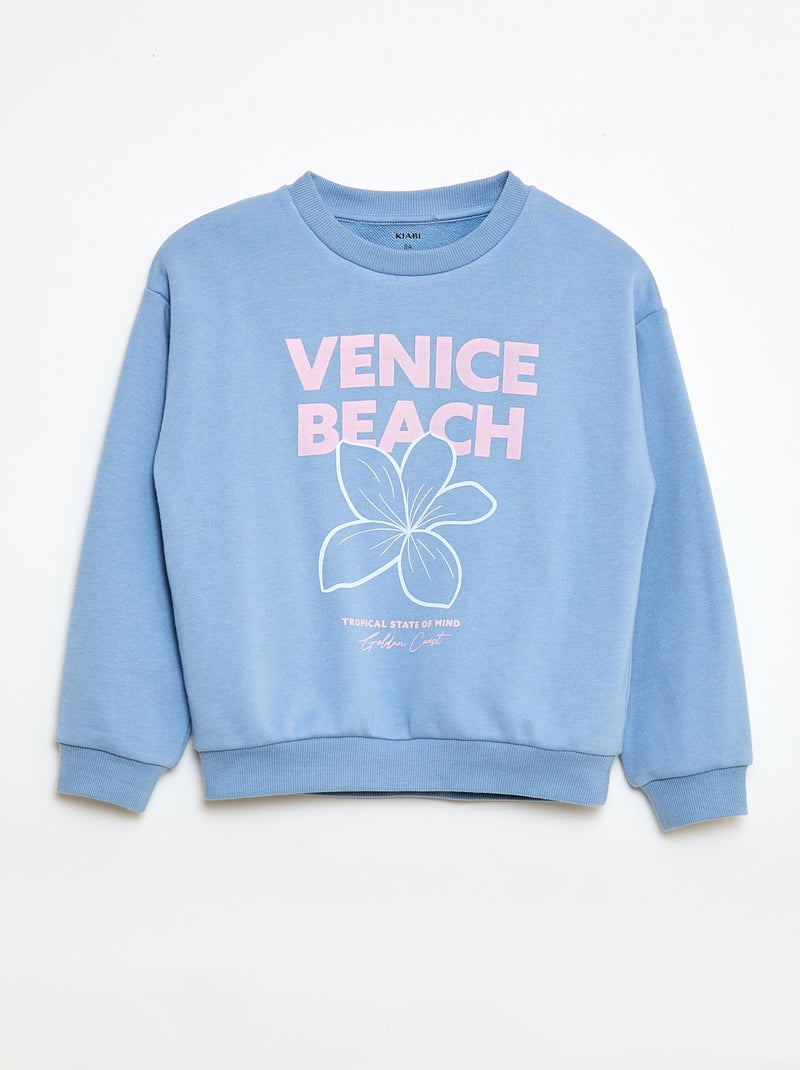 Sweat en molleton léger Bleu - Kiabi