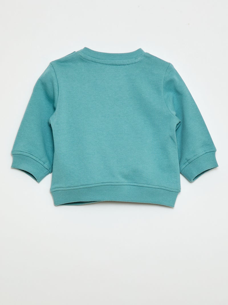 Sweat en molleton léger imprimé Bleu - Kiabi